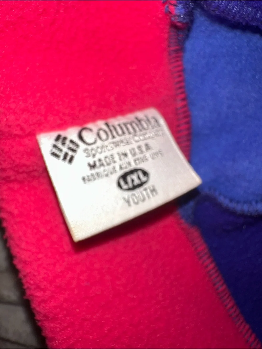 Columbia Kids Colorblock Fleece Beanie in Pink, Blue, and Purple